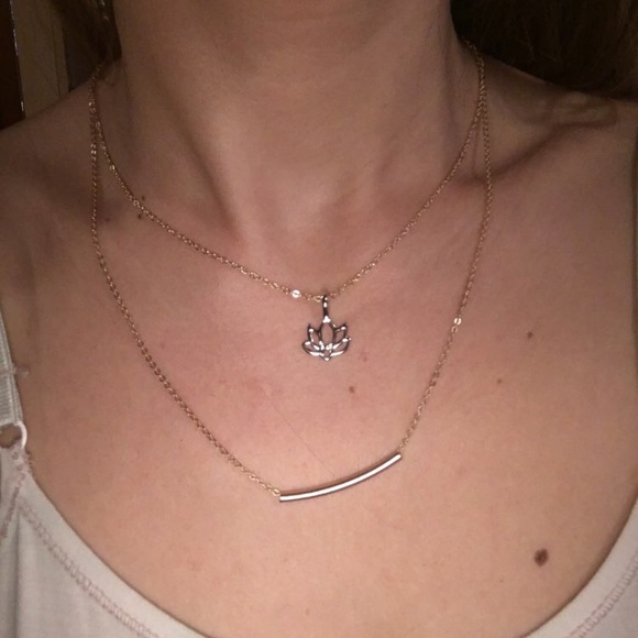 Lotus flower good luck summer quote necklace - Picture 5 of 8